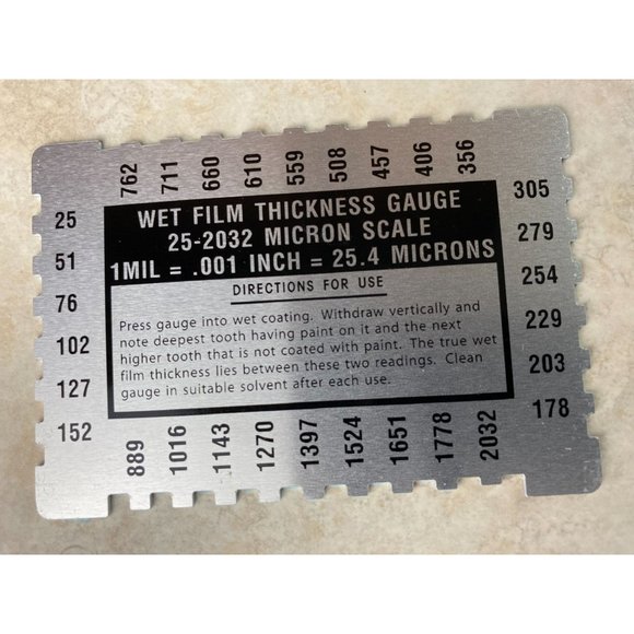 Benjamin Moore Command Wet Film Thickness Gauge 25-2032 Micron Scale - Picture 2 of 5